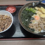 人力うどん - スタミナ牛丼うどんセット　1230円