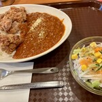 Wスパイス - 料理写真:ハヤシライス(普通盛) 750円
唐揚げ 230円←トッピング