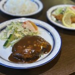 トルーヴィル - ハンバーグ デミソース[1,000円] + ライス[300円]+ チーズ[100円] + エビフライ[600&円]※1本 1
