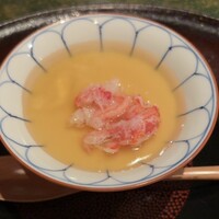 しゃぶしゃぶ･焼肉 嵯峨野 - カニの入った茶碗蒸しは絶品ですね！