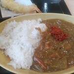 ゆで太郎 もつ次郎 - カレー意外にボリュームあり。肉も入ってます。