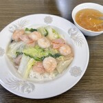 京華苑 - エビ中華丼
