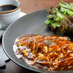 茶樓 fumi - 料理写真:プリン、オムライス、ホットコーヒー