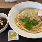 めん処 きよ洲 - 貝汁昆布水の芳醇つけ麺大盛り！