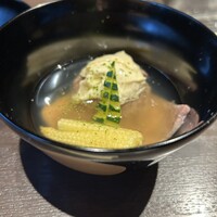 やき肉玄趣 江洲 - 近江牛の温しゃぶと京ゆば 青柚子あん仕立て