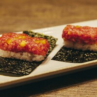 牛とろたく手巻き