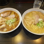 ラーメン ふくや - 醤油　５００円　と　塩　５００円　【　２０１４年９月　】