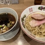 人力俥 - ぎょとんつけ麺1100円税込は無化調のぎょとんを堪能できます！