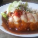 洋食の朝日 - 豚ヒレチーズ、ピンボケすんません汗