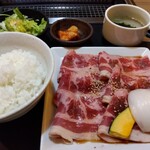 焼肉 笑山門 - アメリカカルビセット1300円