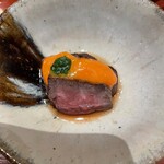御料理 松むら - 牛肉の卵黄ソース