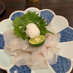 海鮮料理と酒 いくひさ - コチ薄造り◎