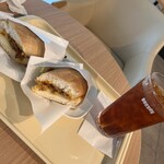 ドトールコーヒーショップ - 料理写真:牛カルビ ネギ塩レモンとアイスティー