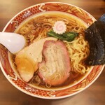 白河手打中華しょうはく - 「鶏だし醤油」の「麺大盛り」です！