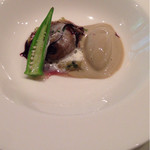 エルミタージュ ドゥ タムラ - 茄子と穴子のシャルロット仕立て　焼き茄子のグラス添え