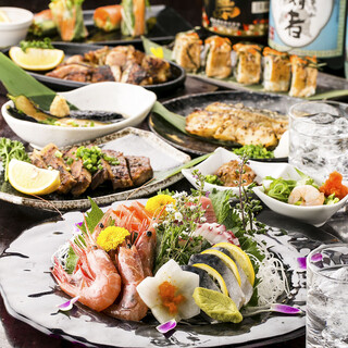 朝〆鮮魚に大山鶏。贅を尽くしたコースプランを3,000円〜。