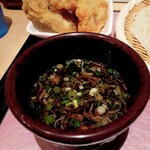 うどん家 八重桜 - 醤油だれ(小葱､生姜､みょうが入り)