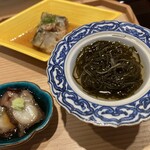 壽志 丈太朗 - 岩もずく酢、煮蛸、鰯梅煮