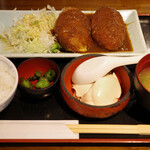 ゑびす屋 - コロッケ2ケ盛定食