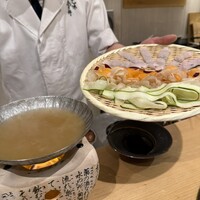 乙味 あさ井 - 徳島県真鱧　
                      ズッキーニ、ビーツ、新牛蒡、人参