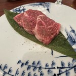 だし家焼肉ゑびす本廛 - 常陸牛特上ハラミ　焼いたらハサミで小さく切って少しずつ食べる