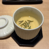 鮨 一 - 蓴菜の冷製茶碗蒸し アメーラのソース