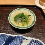日本料理 鷹光 - クラゲと水菜のお浸し　意外な美味しさ