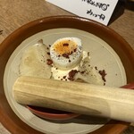 鮪 専門 銀座はなたれ - ポテトサラダは好みて粗さを自分で調節できます