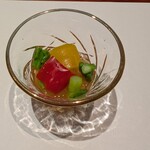 美酒美肴 はまゐ - 新玉ねぎとパプリカの酢の物