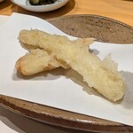 鮨 urag - ホワイトアスパラの天ぷら