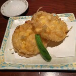 杉のあかり - とうもろこしかき揚げ。