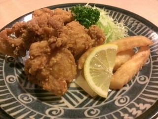 居酒屋 古里 - 鶏の立田揚のカレー味です、
