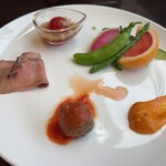 竹屋牛肉店 - 本日のオードブル3種