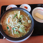 幸楽苑 - 味噌野菜タンメン＋トッピング