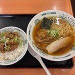 日高屋 - 料理写真:中華そば+焼鳥丼2025.06.24