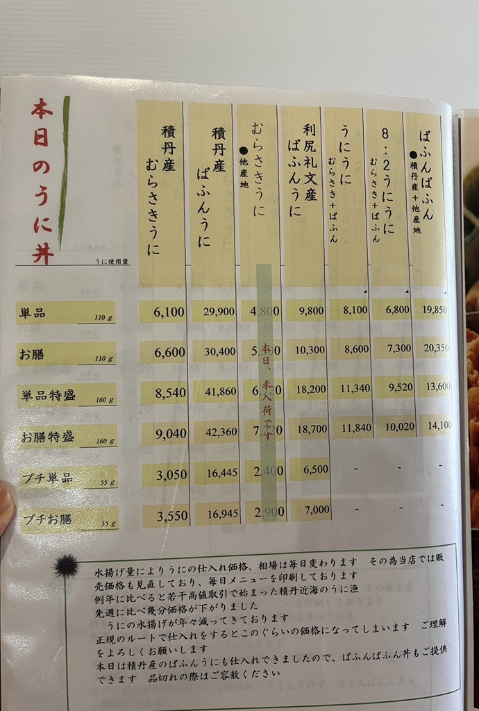 メニュー写真 : うに膳屋 積丹本店 - 積丹町その他/海鮮 | 食べログ