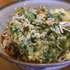 福そば - 料理写真:冷し天ぷらそば(春菊と人参のかき揚げ)＠税込650円