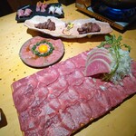 個室 肉寿司と牛タンしゃぶしゃぶ 金肉 名古屋駅前店 - 牛タンのしゃぶしゃぶ