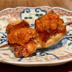 薪鳥新神戸 - おまかせコース（¥16,000）
                                　└高原比内地鶏 ふりそで ハリッサ