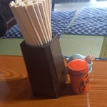 原口そば - テーブルサイド