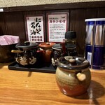 つけ麺本丸 - 卓上