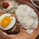 びっくりドンキー - エッグバーグ（ご飯大盛）
