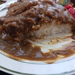 味よし - 大カツカレーのライス断面