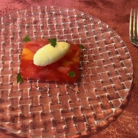 キノシタ - グレープフルーツのカンパリゼリー寄せ パイナップルソルベ