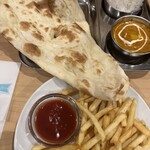 つきカレー&ナンハウス - お子様セットとポテト