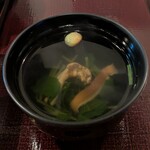 藍の家 - 肝吸い ... 出汁が効いてるし椎茸のいい風味がしました