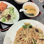 中国料理　昇龍 - 皿うどんセット普通盛り1280(ハーフもできます1080)