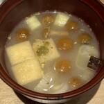 銀座 結絆 - 京揚げと滑子のお味噌汁