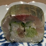 銀座 結絆 - 鯵の棒寿司