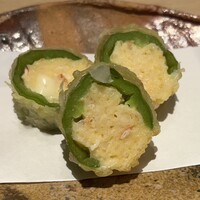 銀座 結絆 - 毛蟹真薯万願寺射込み